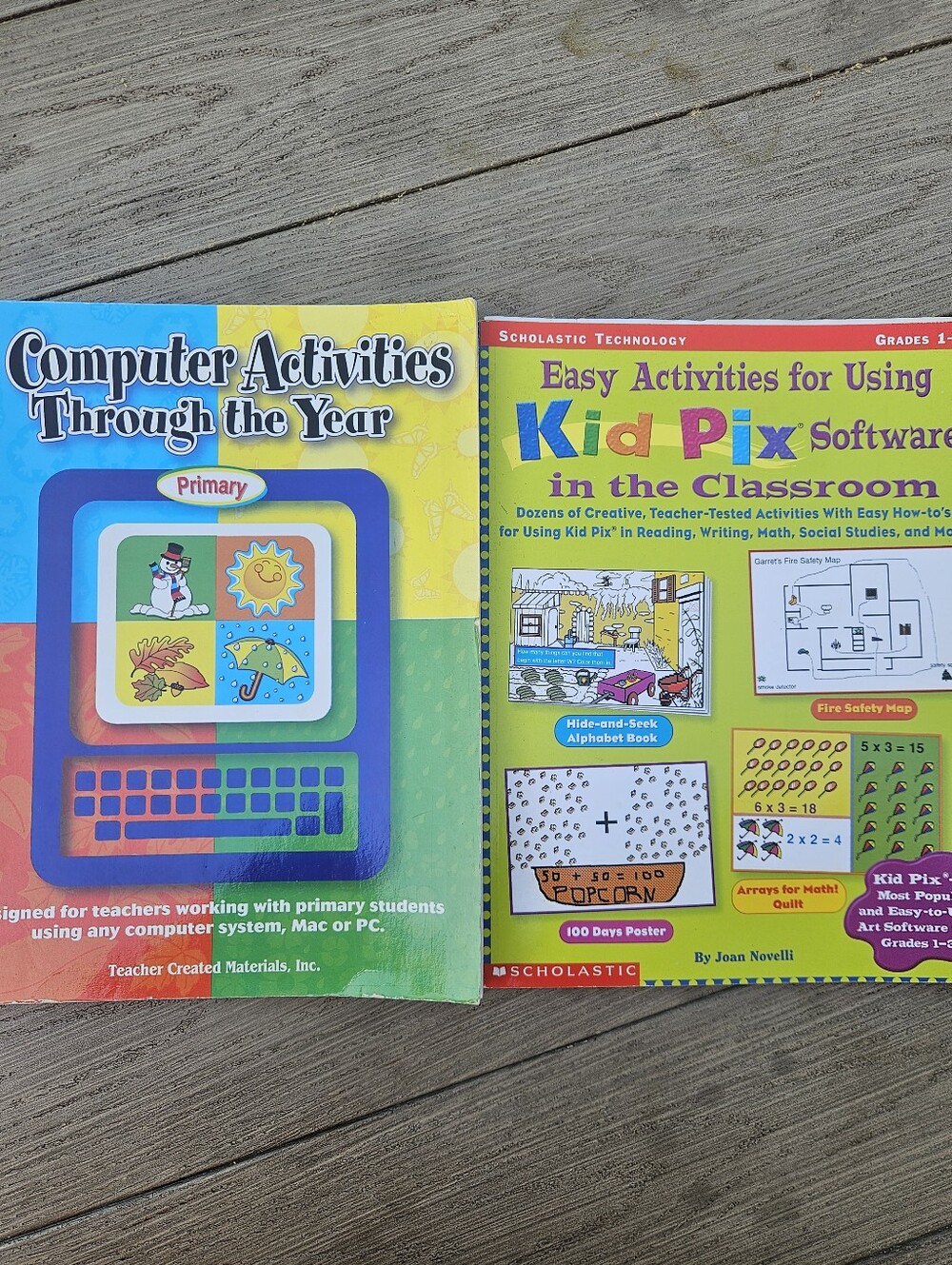 Scholastic Kid Pix & Computer Activities Workbooks Grades 1, 2, 3 Teaching